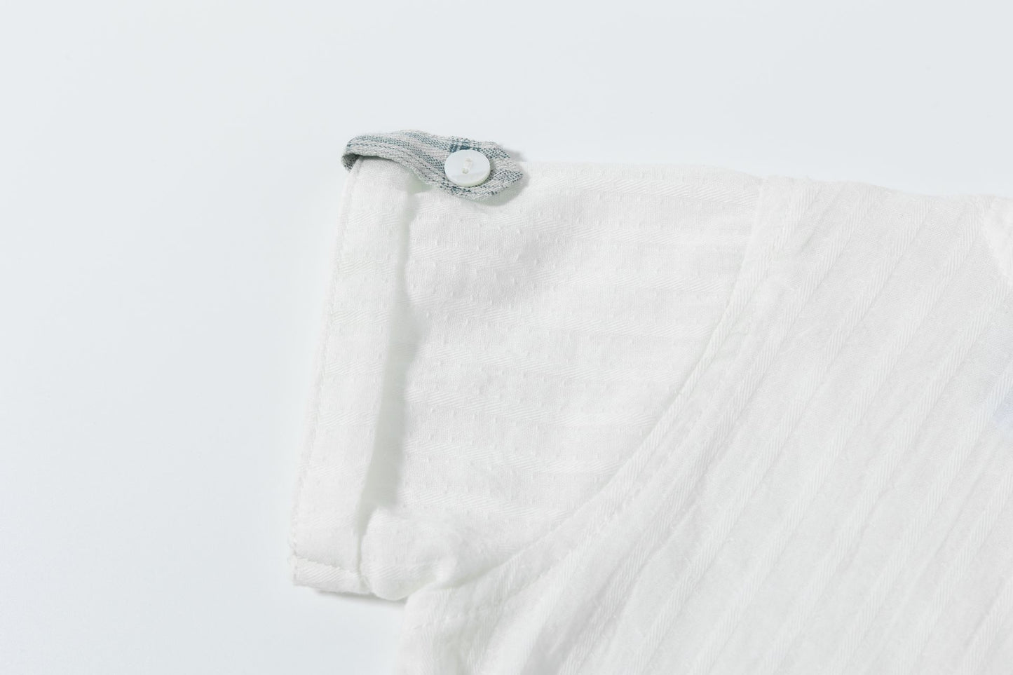 Classic White Pleated Top & Plaid Shorts Set