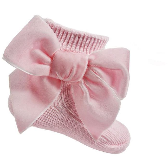 Velvet Bow Ankle Socks
