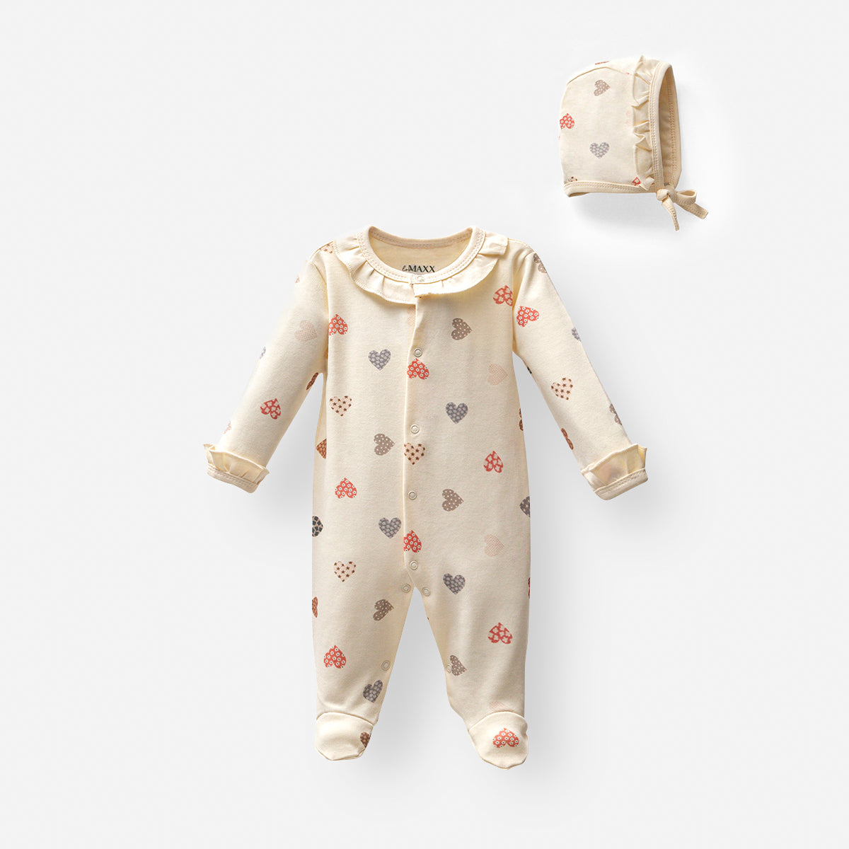 Lovely Girl Bonet Sleep-suit Set