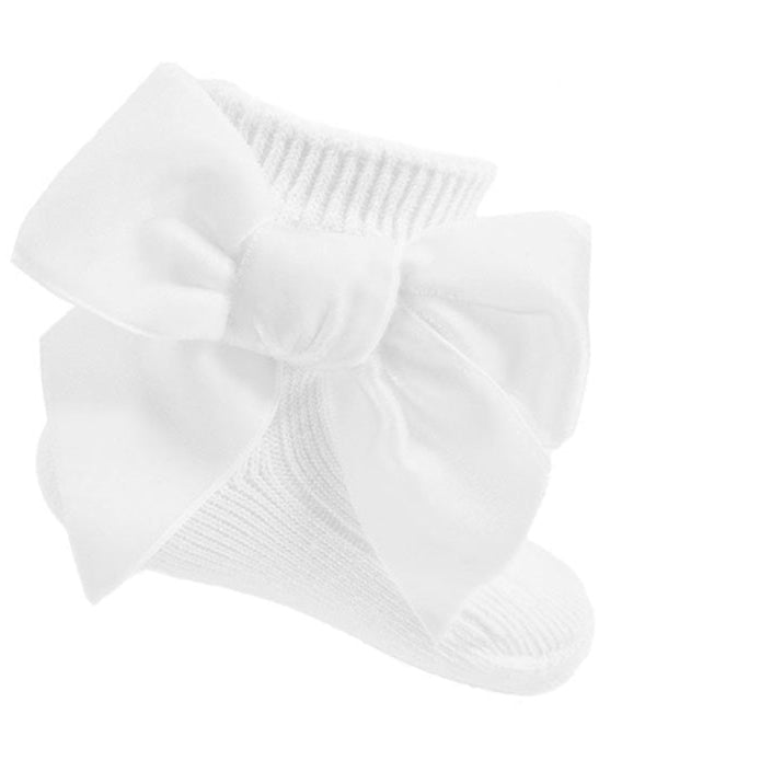 Velvet Bow Ankle Socks