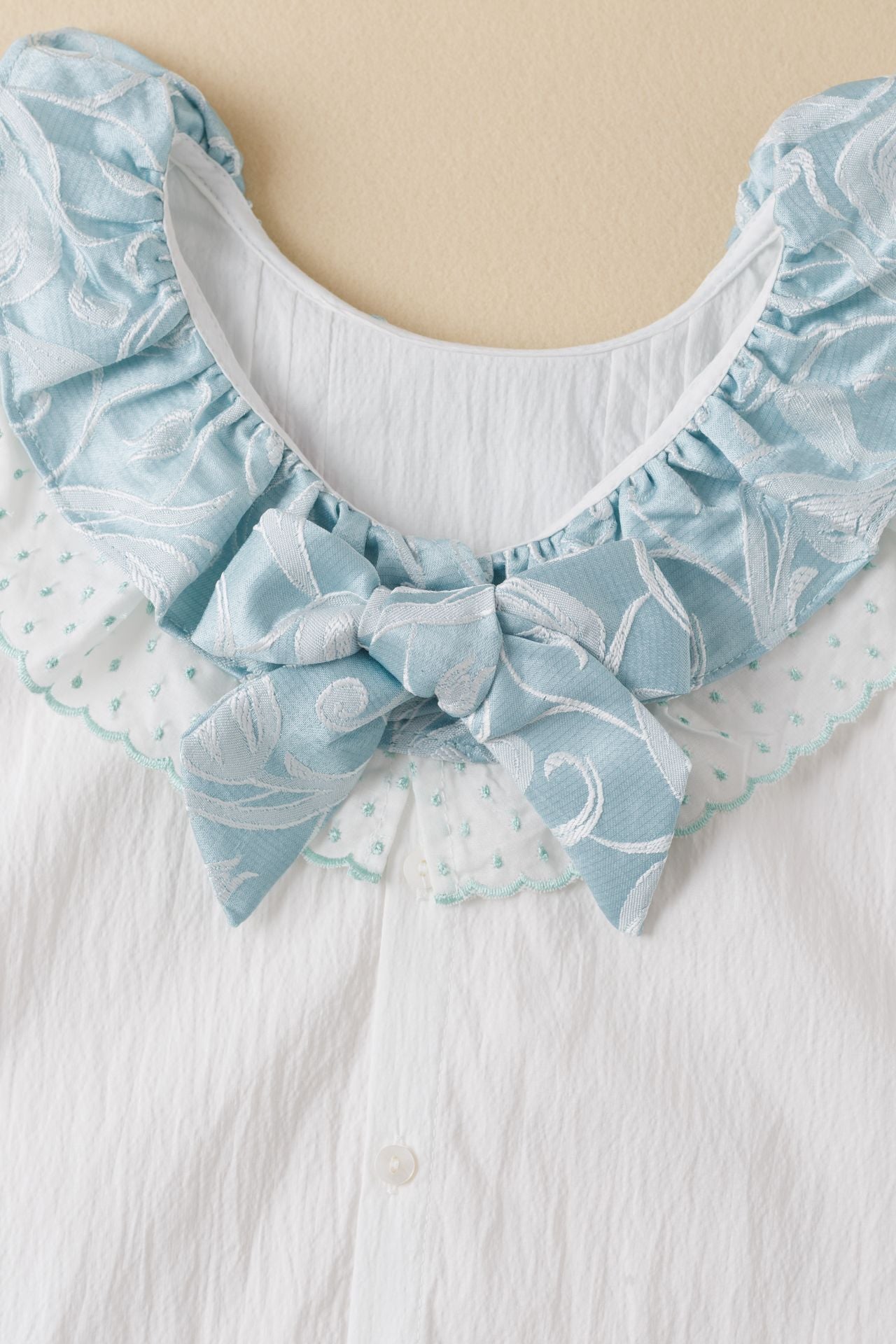 Ruffle Blouse & Shorts Set