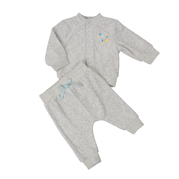Rocket Grey Buttoned 2PC Outfit