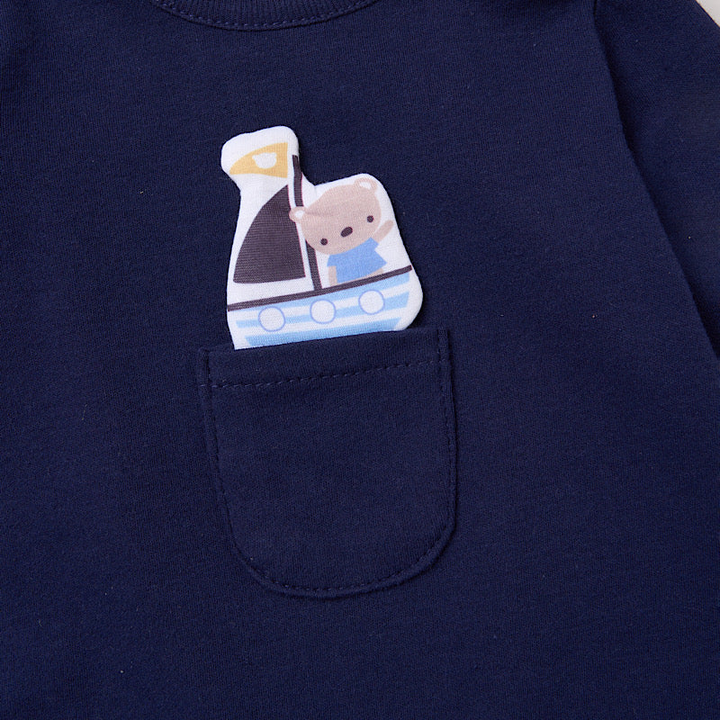Little Sailor Appliqué Sleep-suit