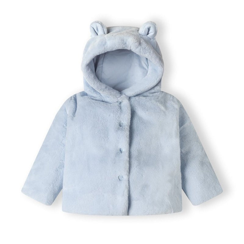 Blue Soft Fur Jacket