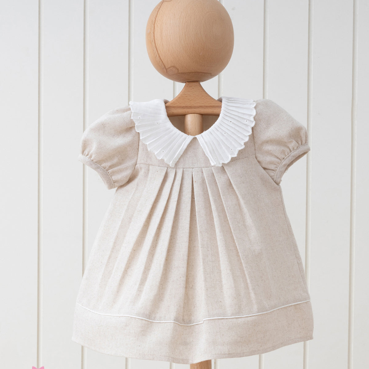 Paisley Pleated Collar Dress