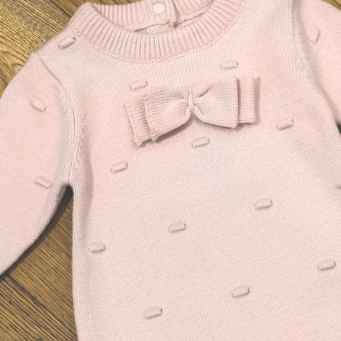 Rosebud Knitted Babygrow