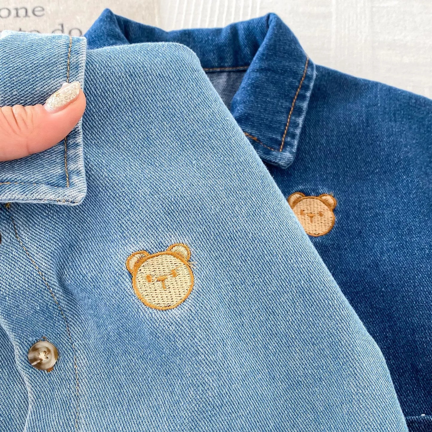 Bear Denim Romper