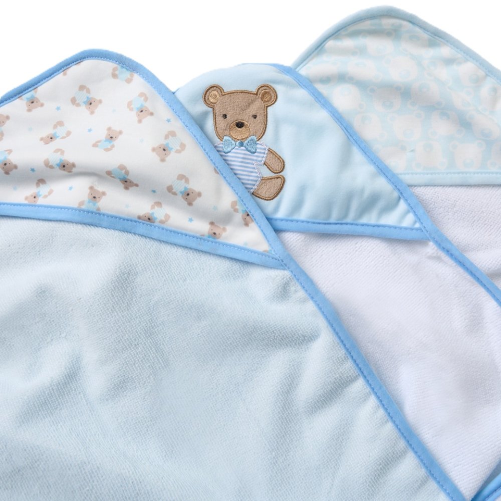 Bear Hooded Towels & Washcloths Set