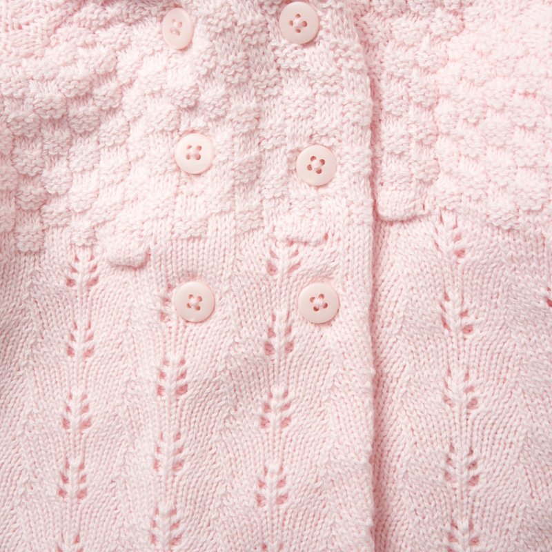 Pink Double Knit Cardigan