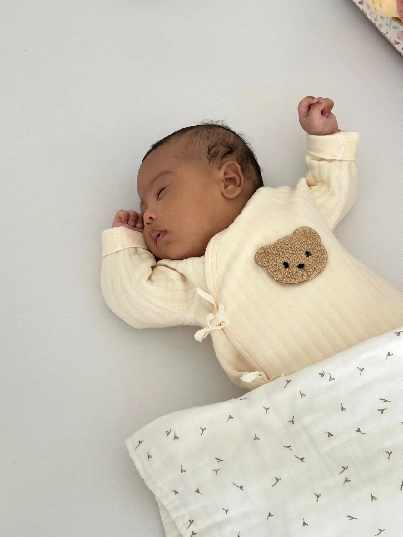 The Teddy Bear Boucle Wrap Baby Grow Romper