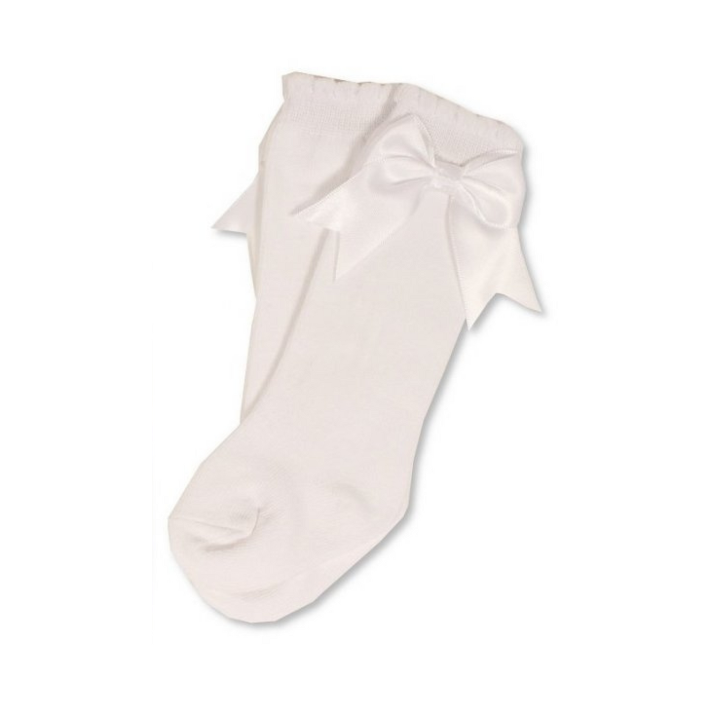 Satin Bow Knee High Socks