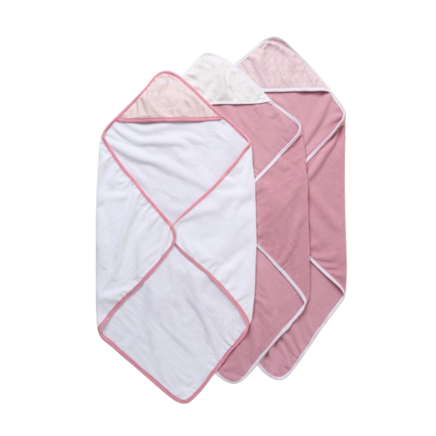 Baby Girl Hooded Towels & Washcloths Set