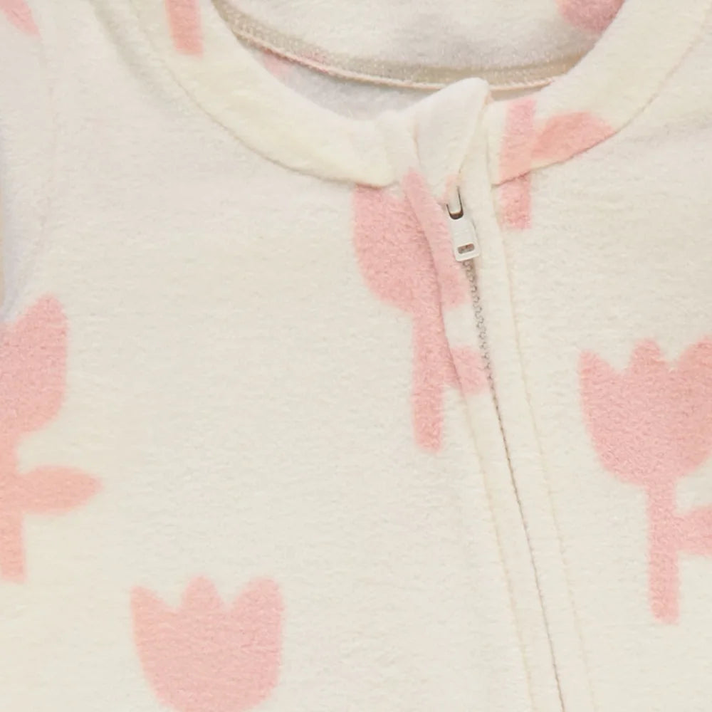 Tulip Fleece Zip Sleep-suit