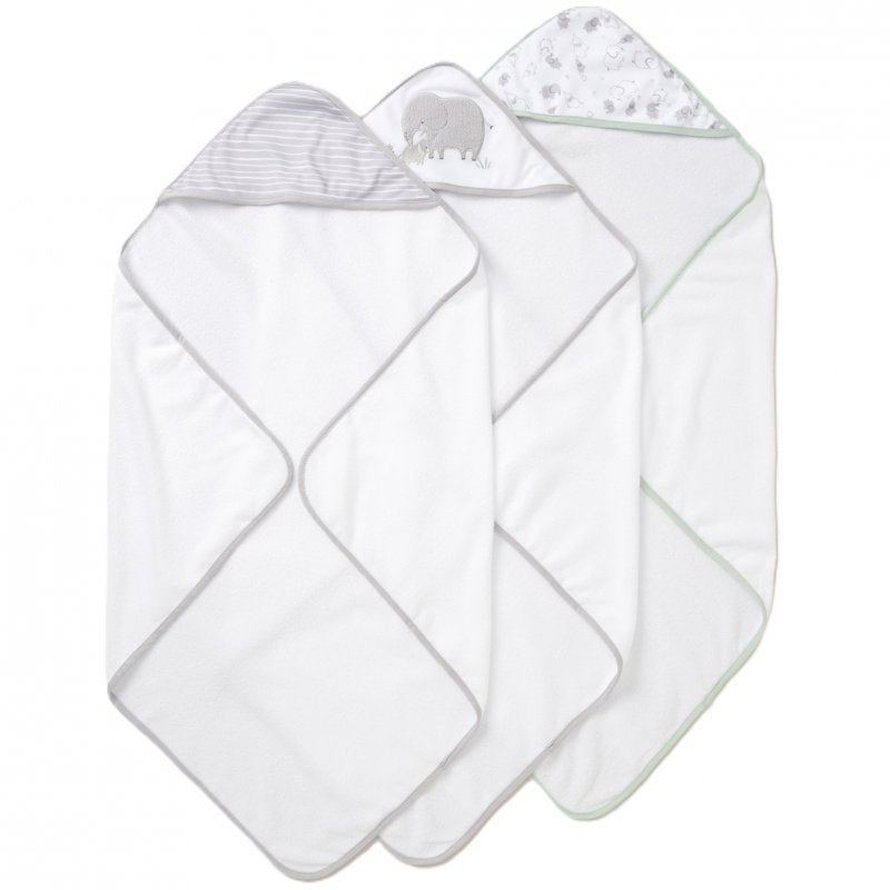 Elephant Hooded Towels & Washcloths Set