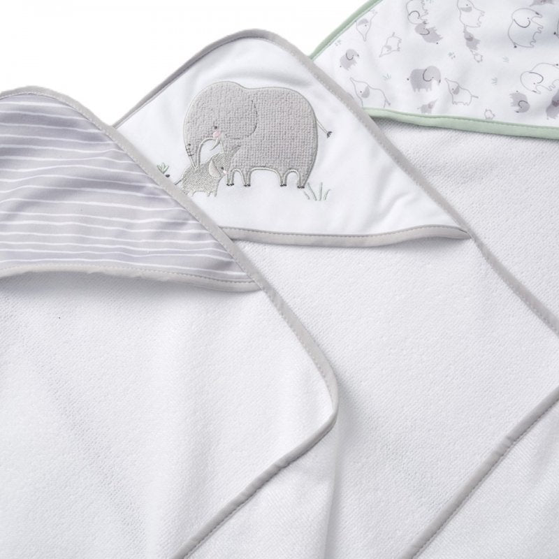 Elephant Hooded Towels & Washcloths Set