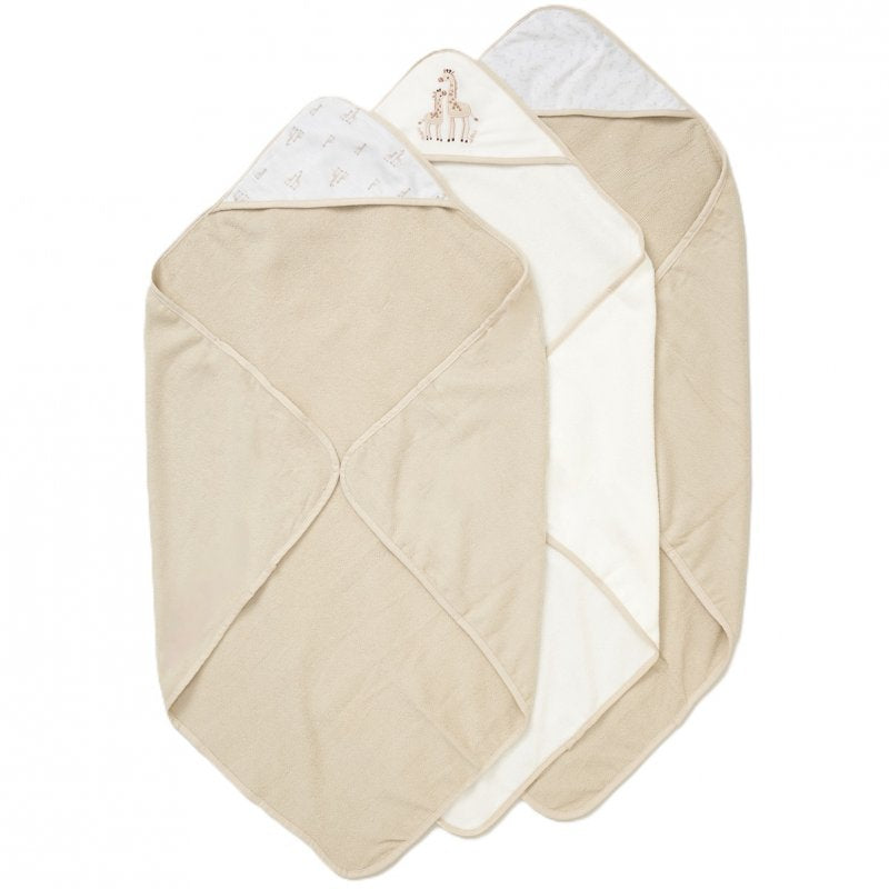 Baby Giraffe Hooded Towels & Washcloths Set