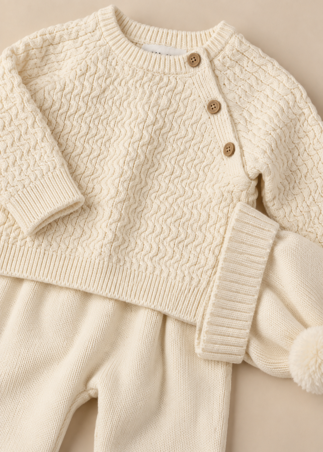 Ivory Knit Hat Top & Trousers
