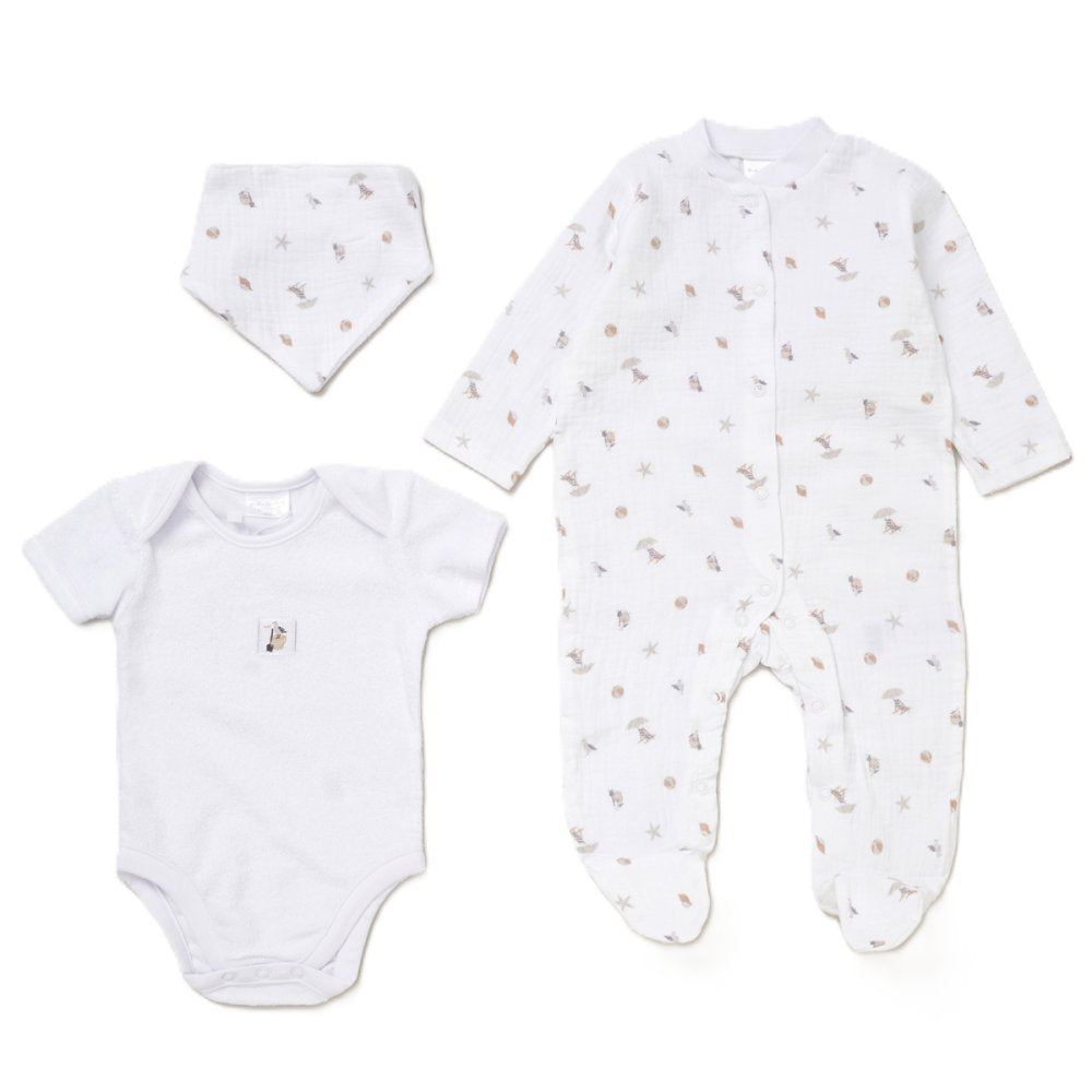 Muslin Beach Print 3PC Set