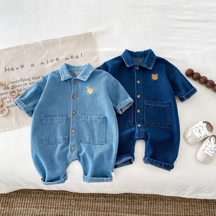 Bear Denim Romper