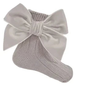 Velvet Bow Ankle Socks