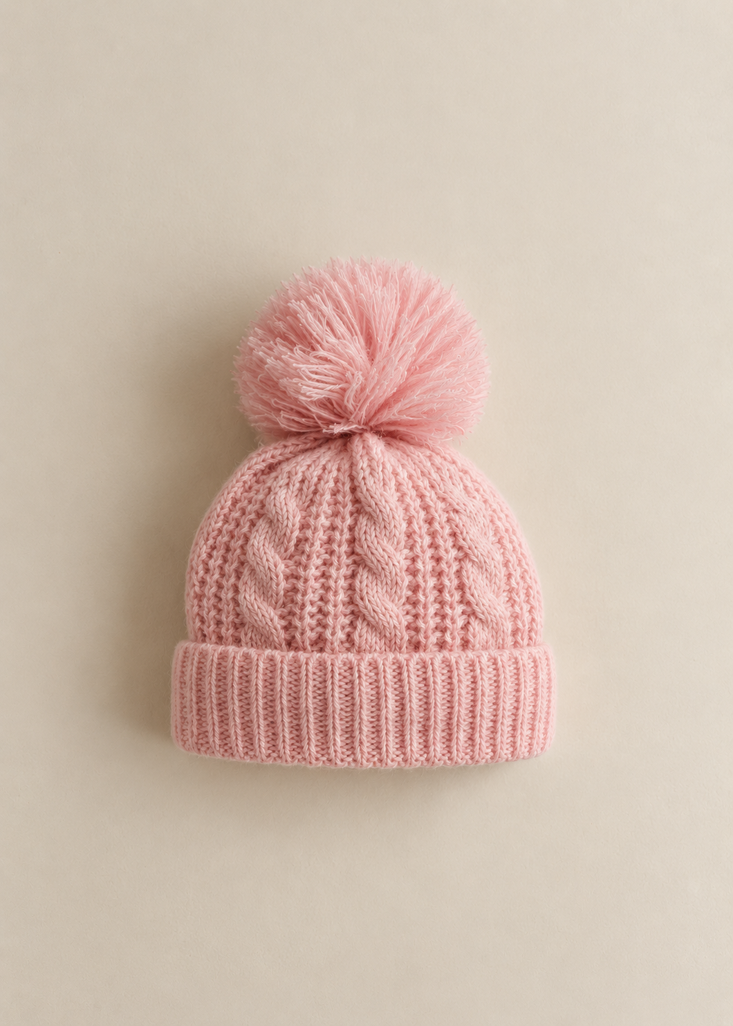 Deluxe Cable Knit Pom Pom Hat