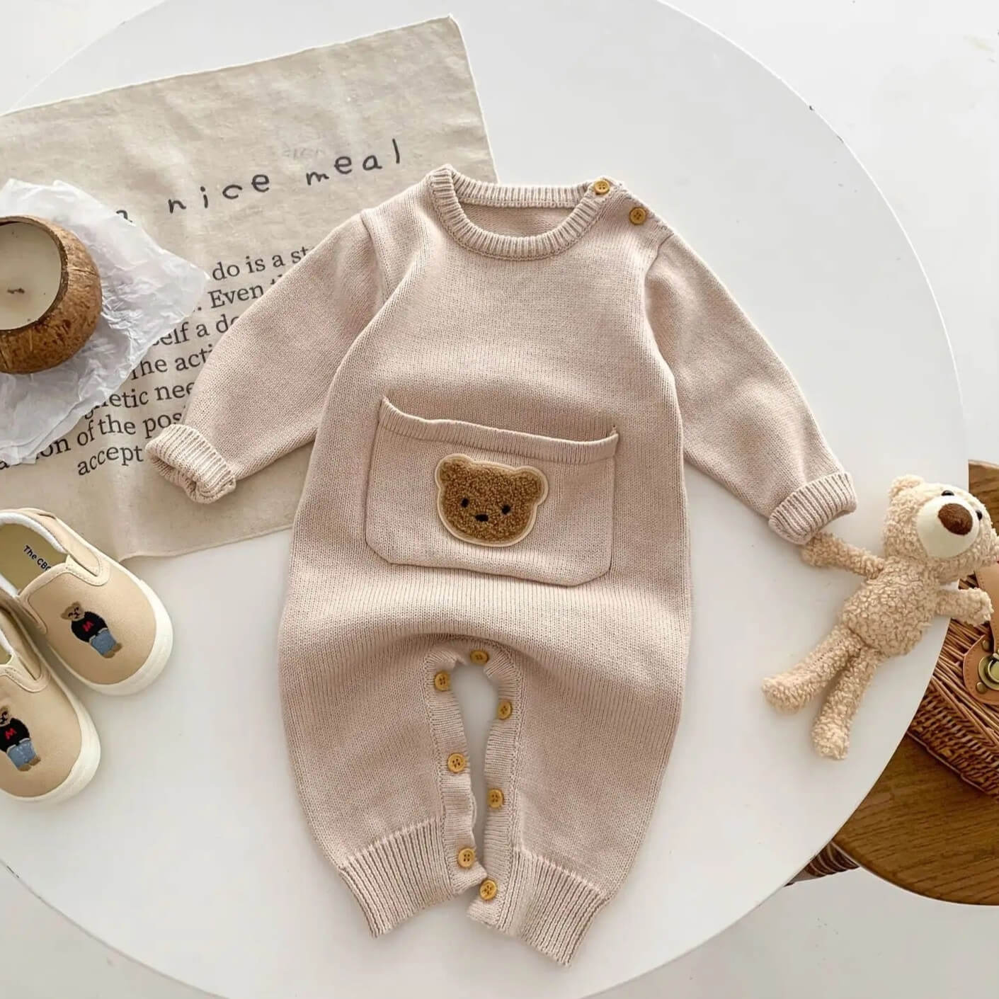 Waffle Bear Playsuit