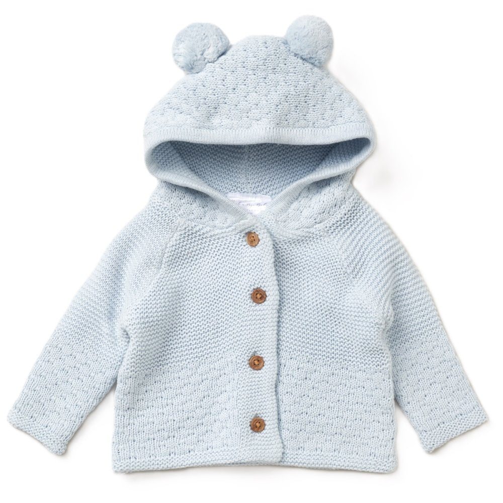 Bear Ears Double Knit Hooded Cardigan