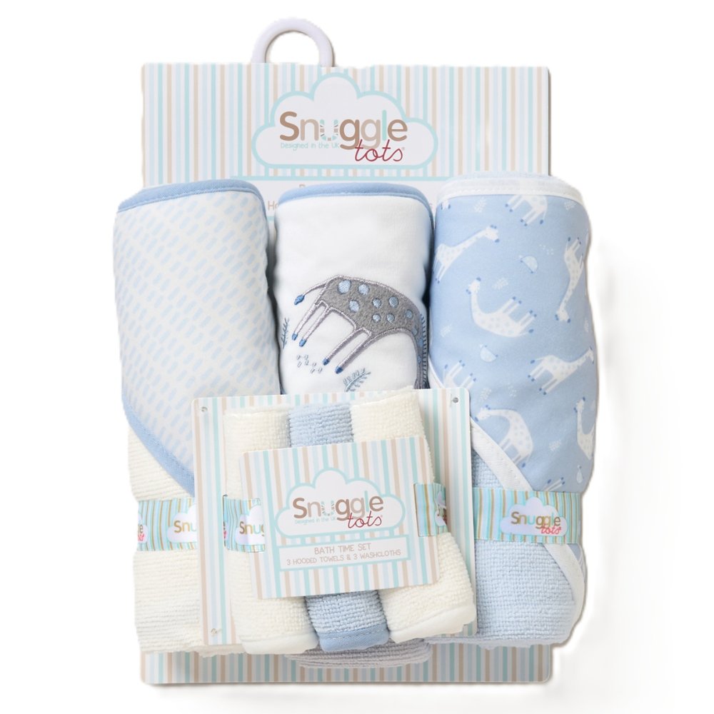 Giraffe Hooded Towels & Washcloths Set