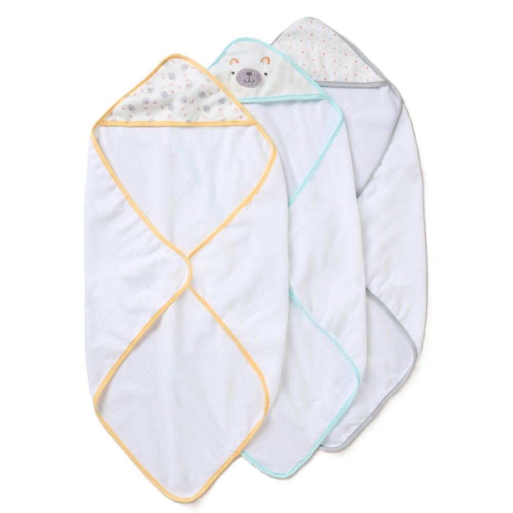 Multicolour Hooded Towels & Washcloths Set