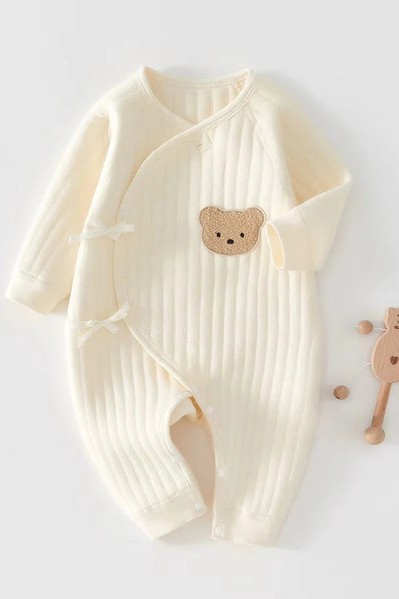 The Teddy Bear Boucle Wrap Baby Grow Romper