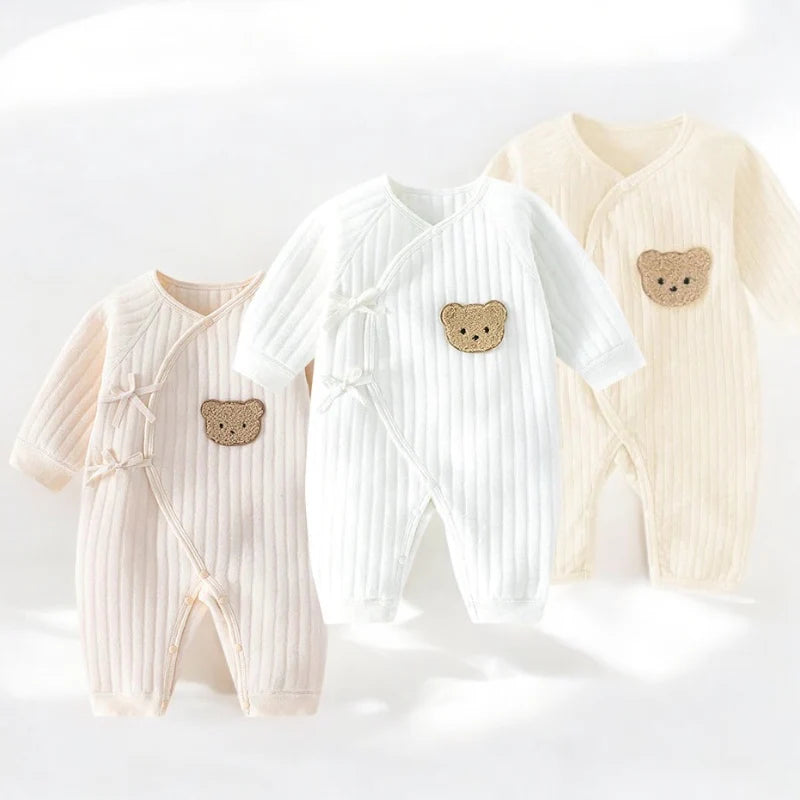 The Teddy Bear Boucle Wrap Baby Grow Romper