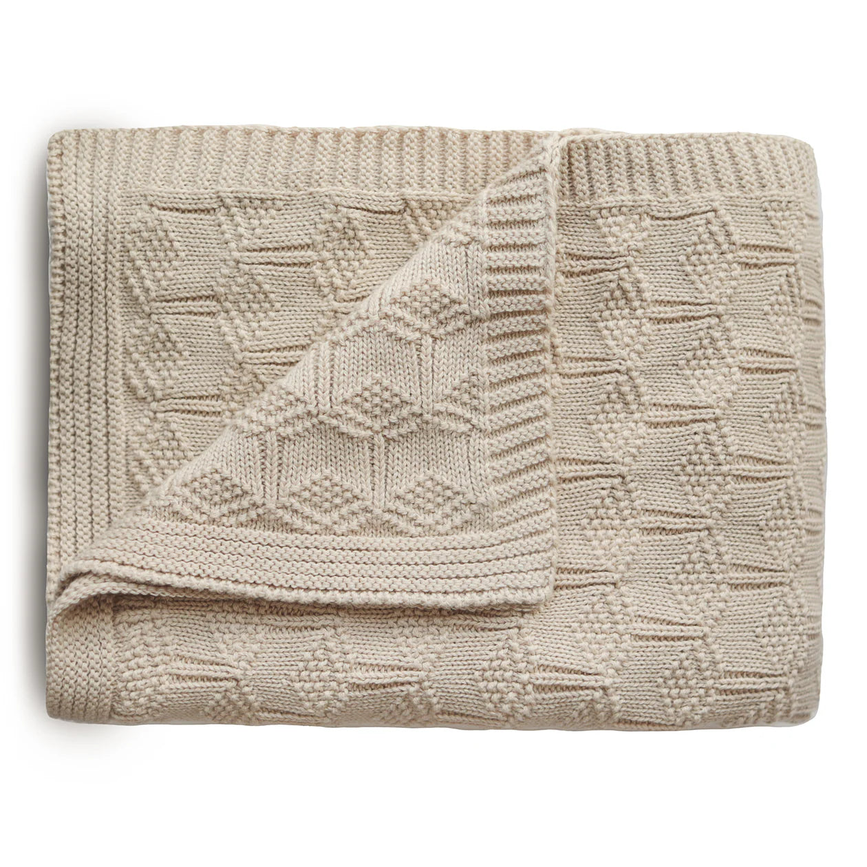 Knitted HoneyComb Texture Baby Blanket