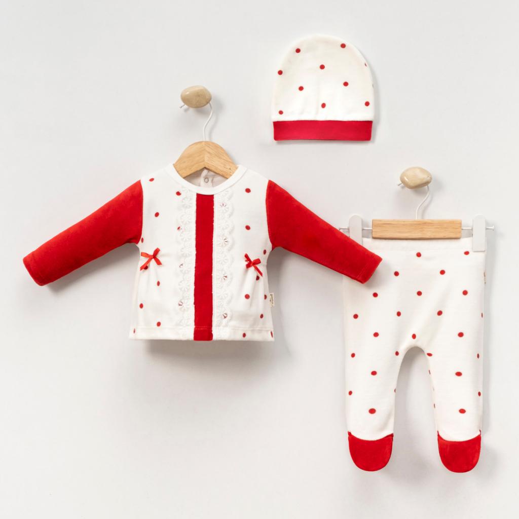 Christmas Dolly Dots Velour Matching Set