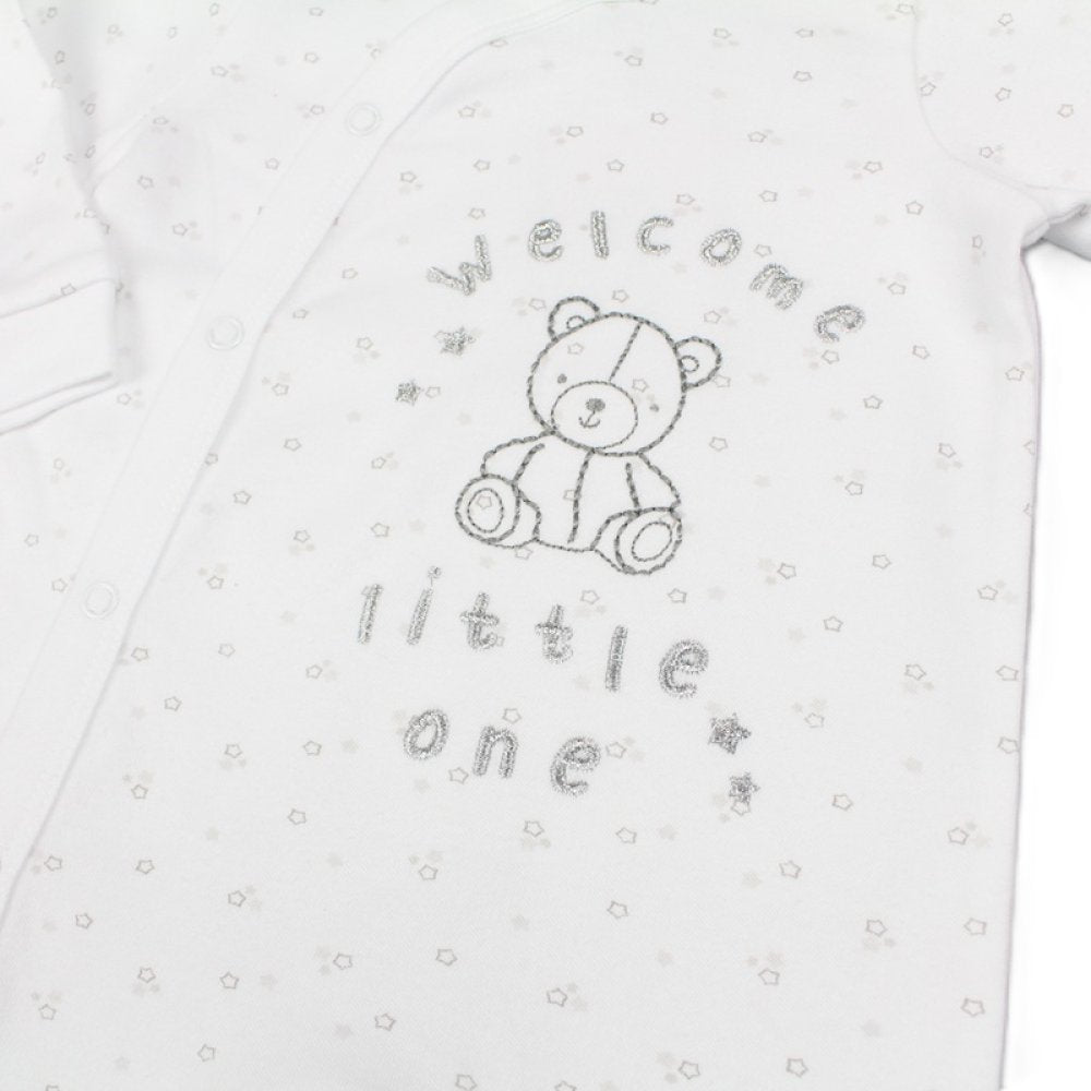 Welcome Little One Teddy Sleep-suit