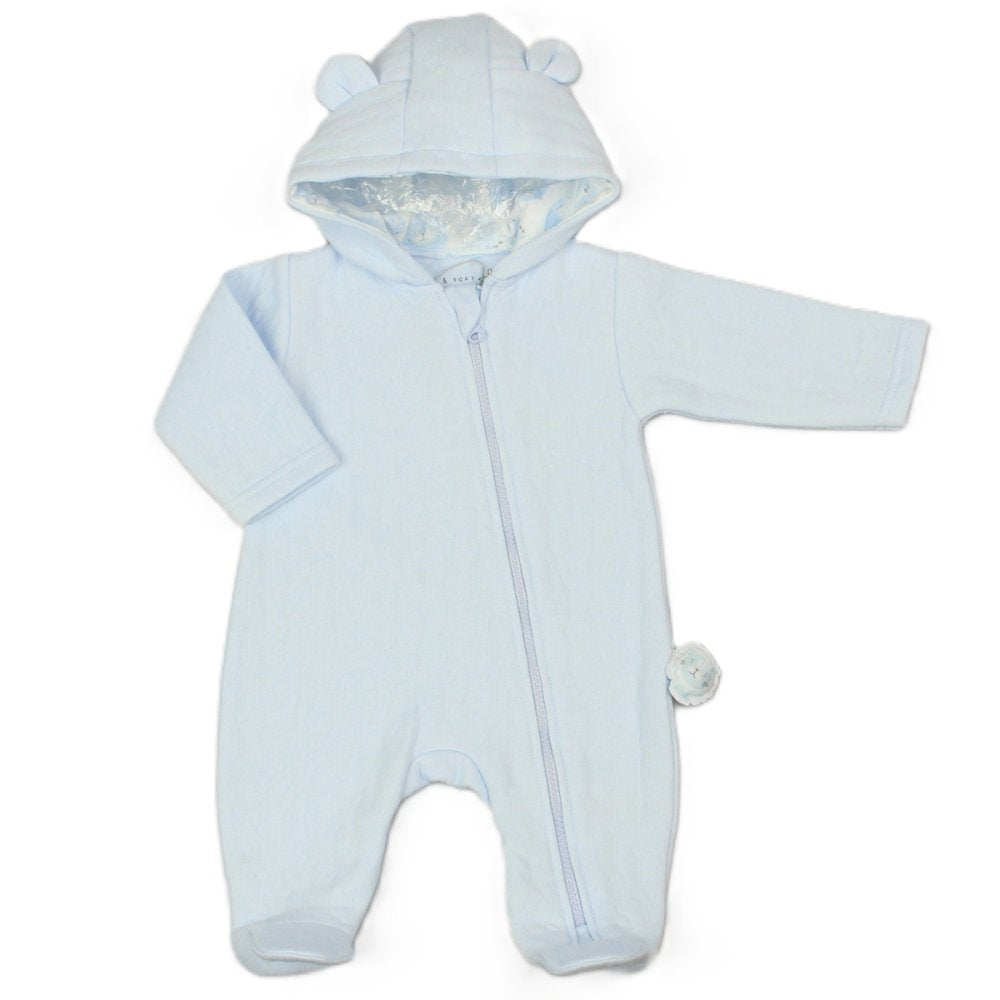 Bear Boy Quilted Pramsuit