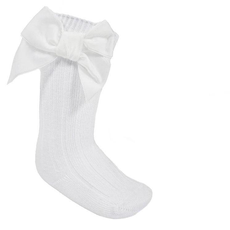 Velvet Bow Knee Socks