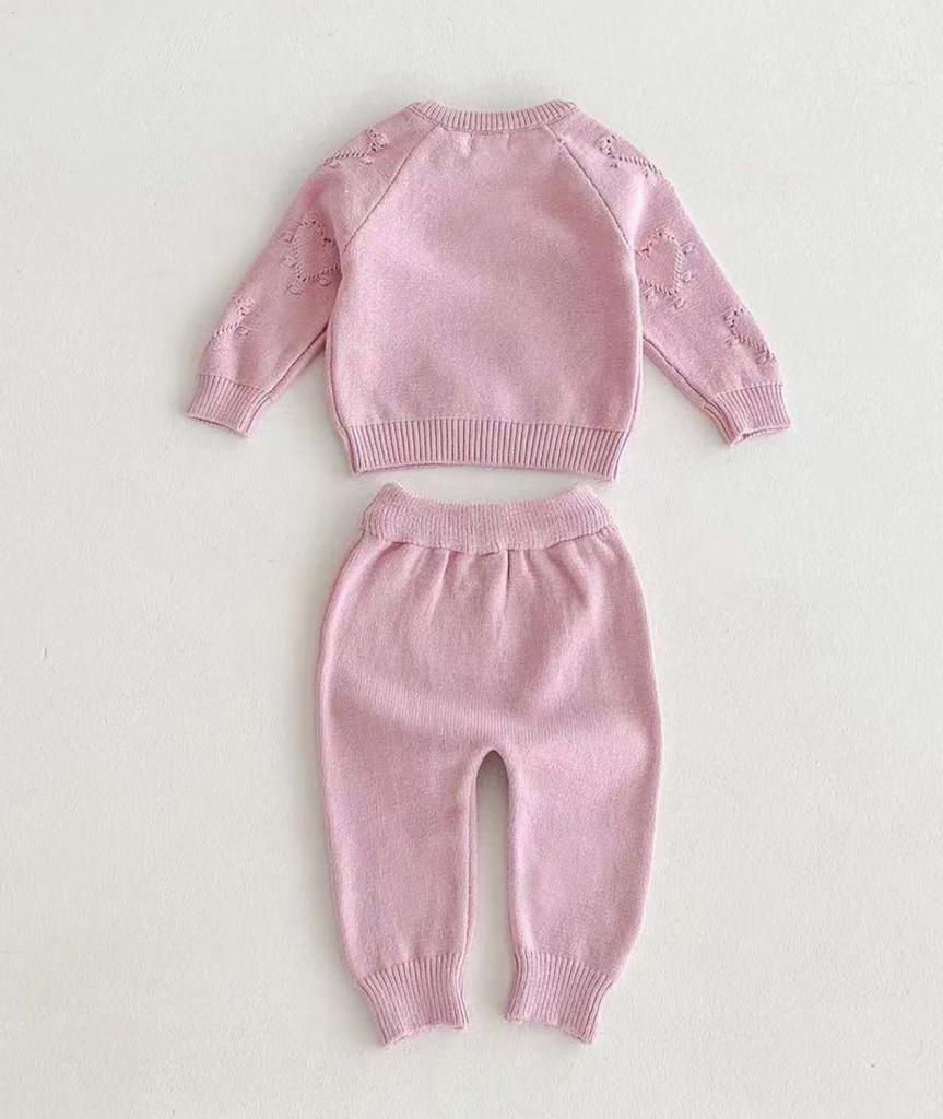 Deluxe Silky Heart Knitted Two Piece