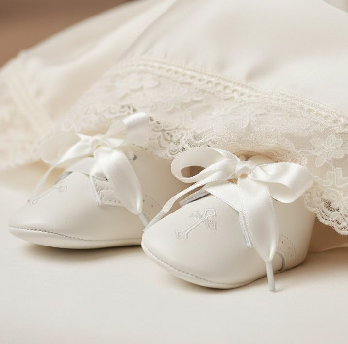 Ivory Christening Shoe