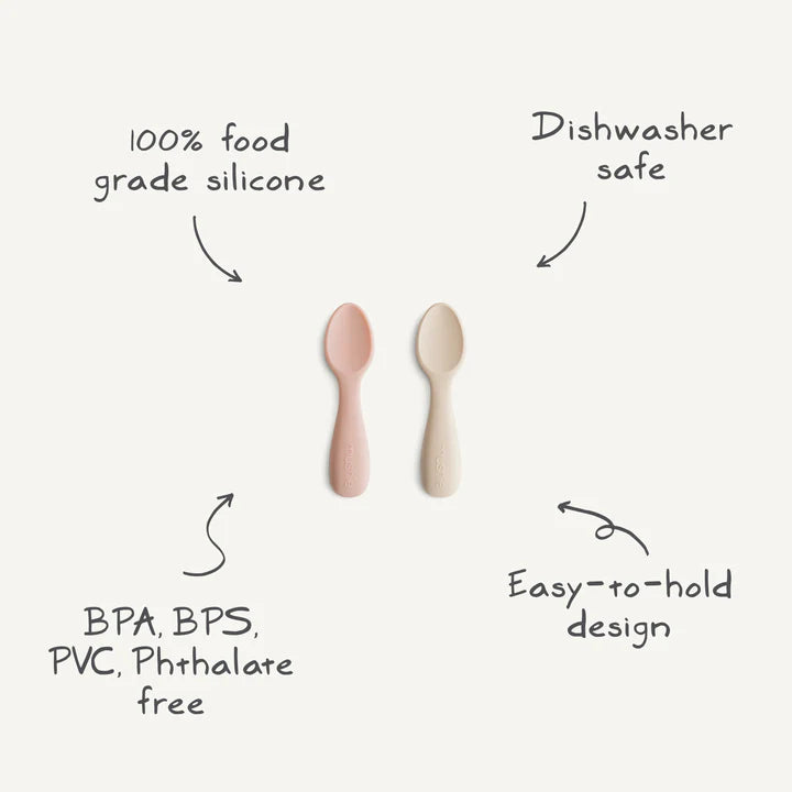 Silicone Toddler Starter Spoons 2 Pack