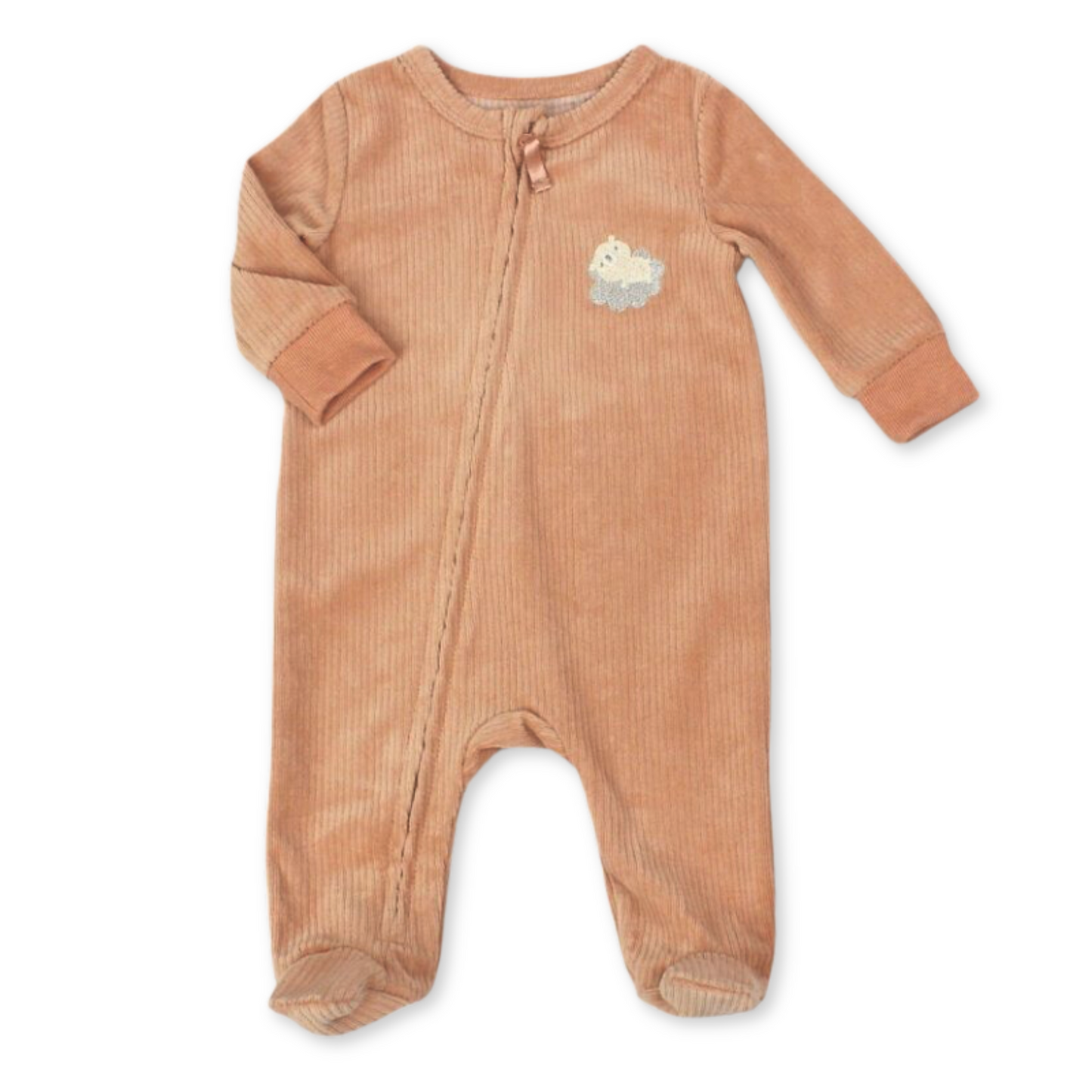 The Teddy Velour Zip Sleep-suit