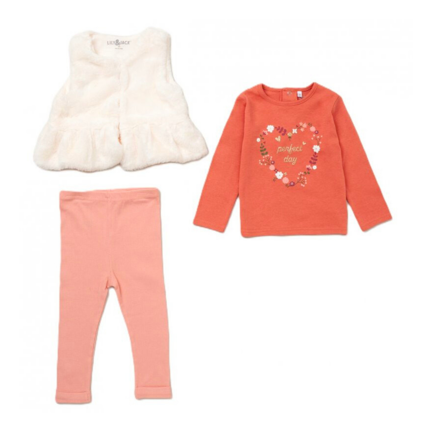 Soft Fur Vest Peach Outfit