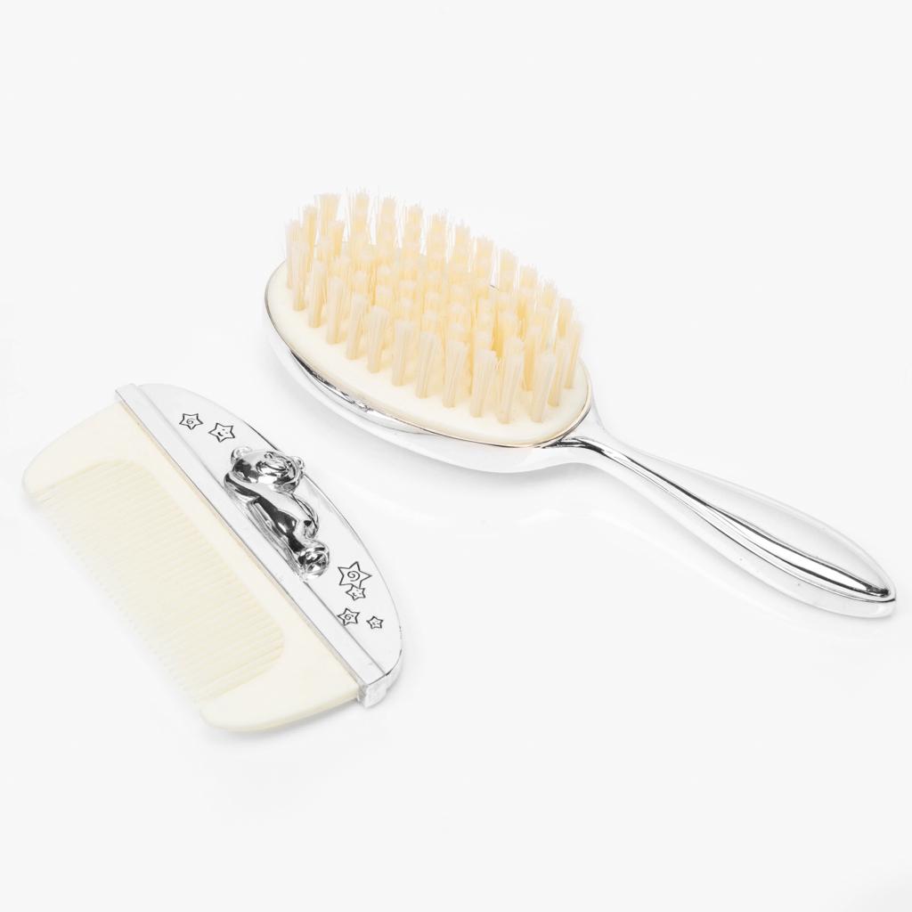 Silver Plated Brush and Comb