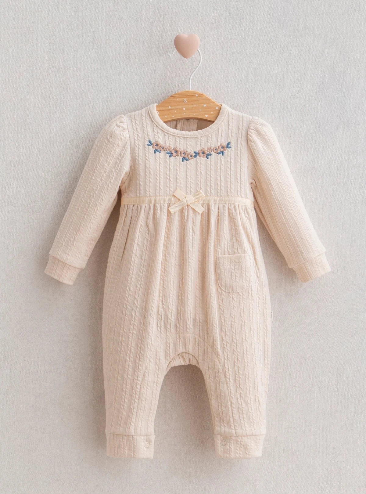 Blooming Flower Ribbed Romper