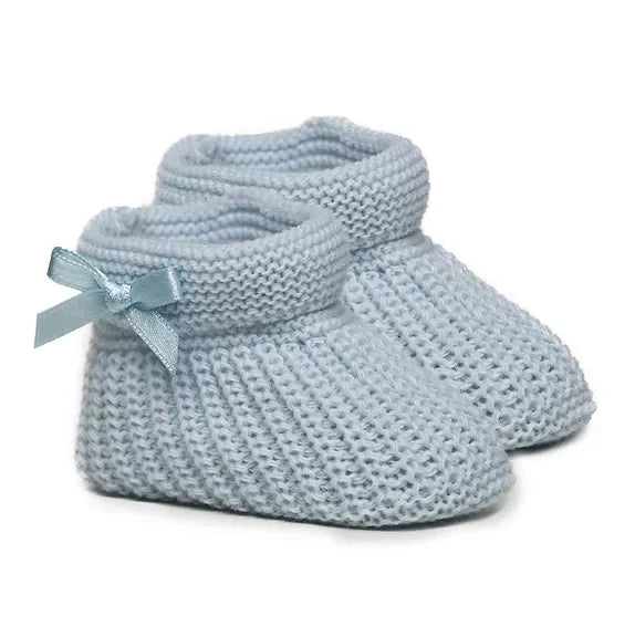 Blue Bow Booties