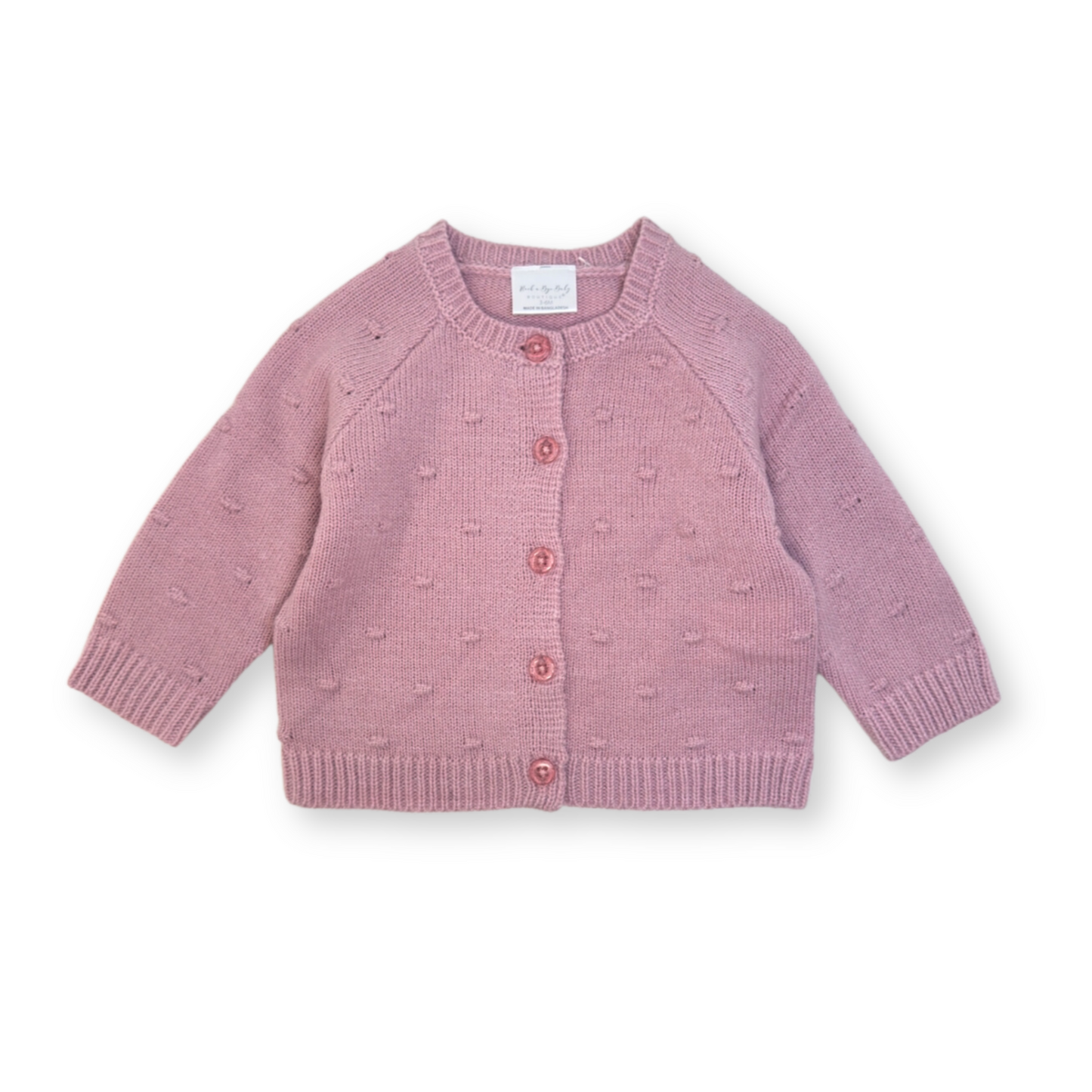 Purple Botton Up Knitted Cardigan