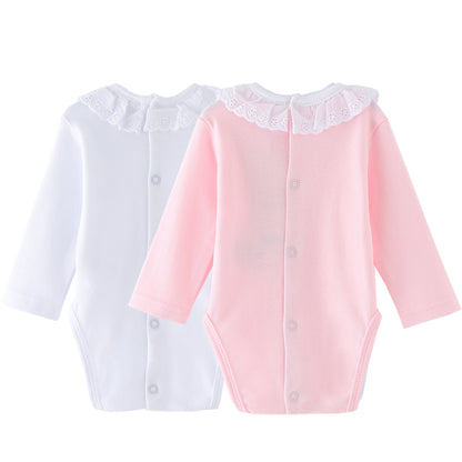 Embroider Collar Bodysuit 2 Pack