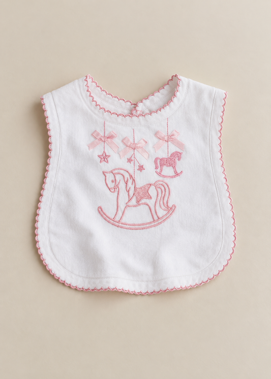 Rocking Horse Velcro bib
