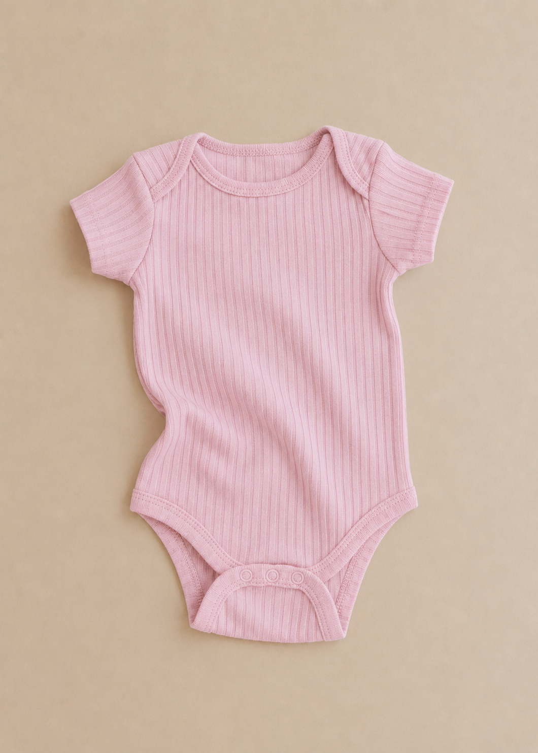 Pink Ribbed Bodysuit