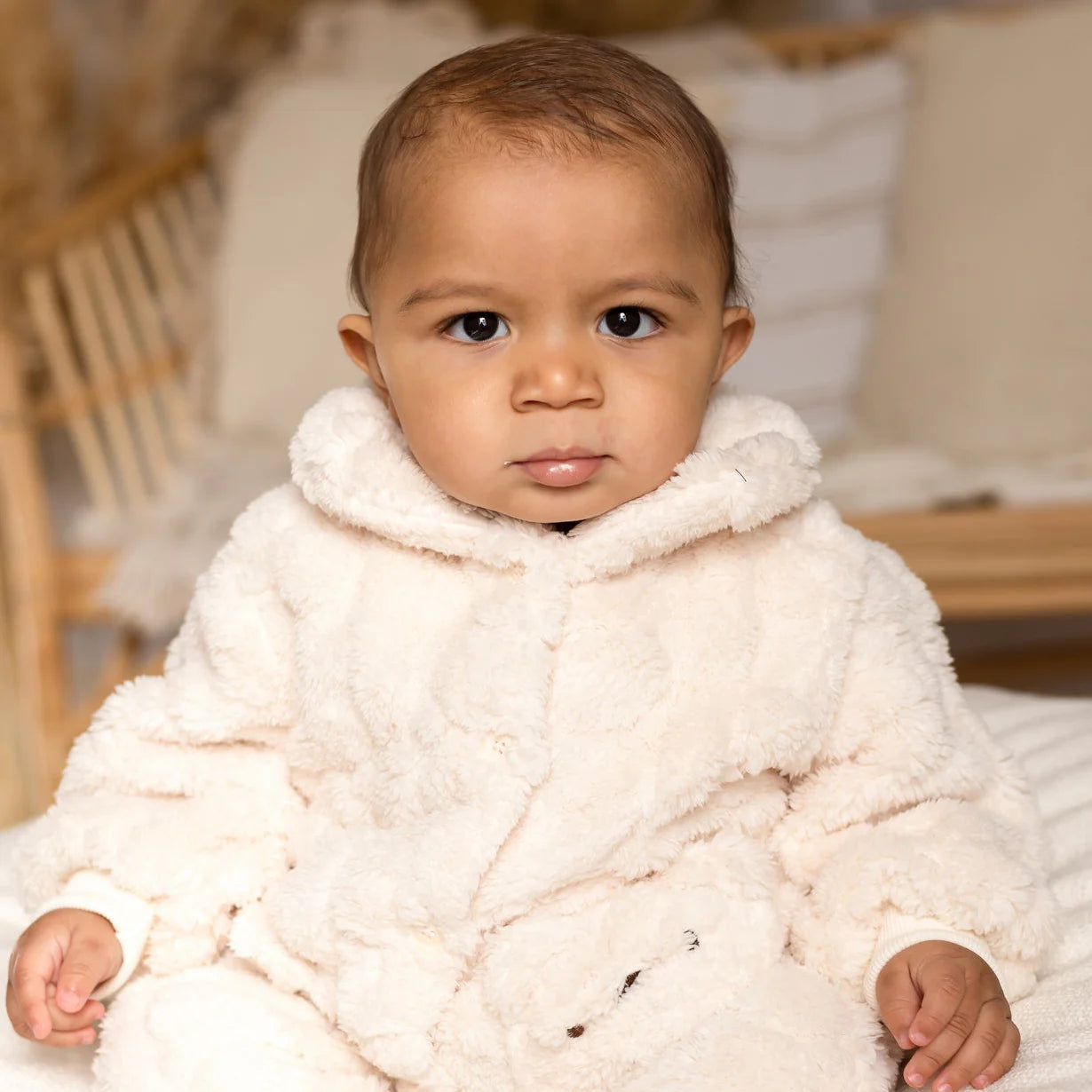 The Fur Bear Lining Fluffy Coat Romper