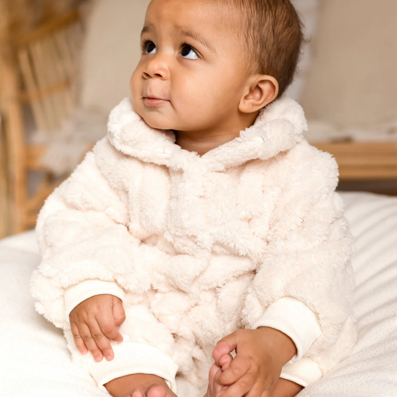 The Fur Bear Lining Fluffy Coat Romper